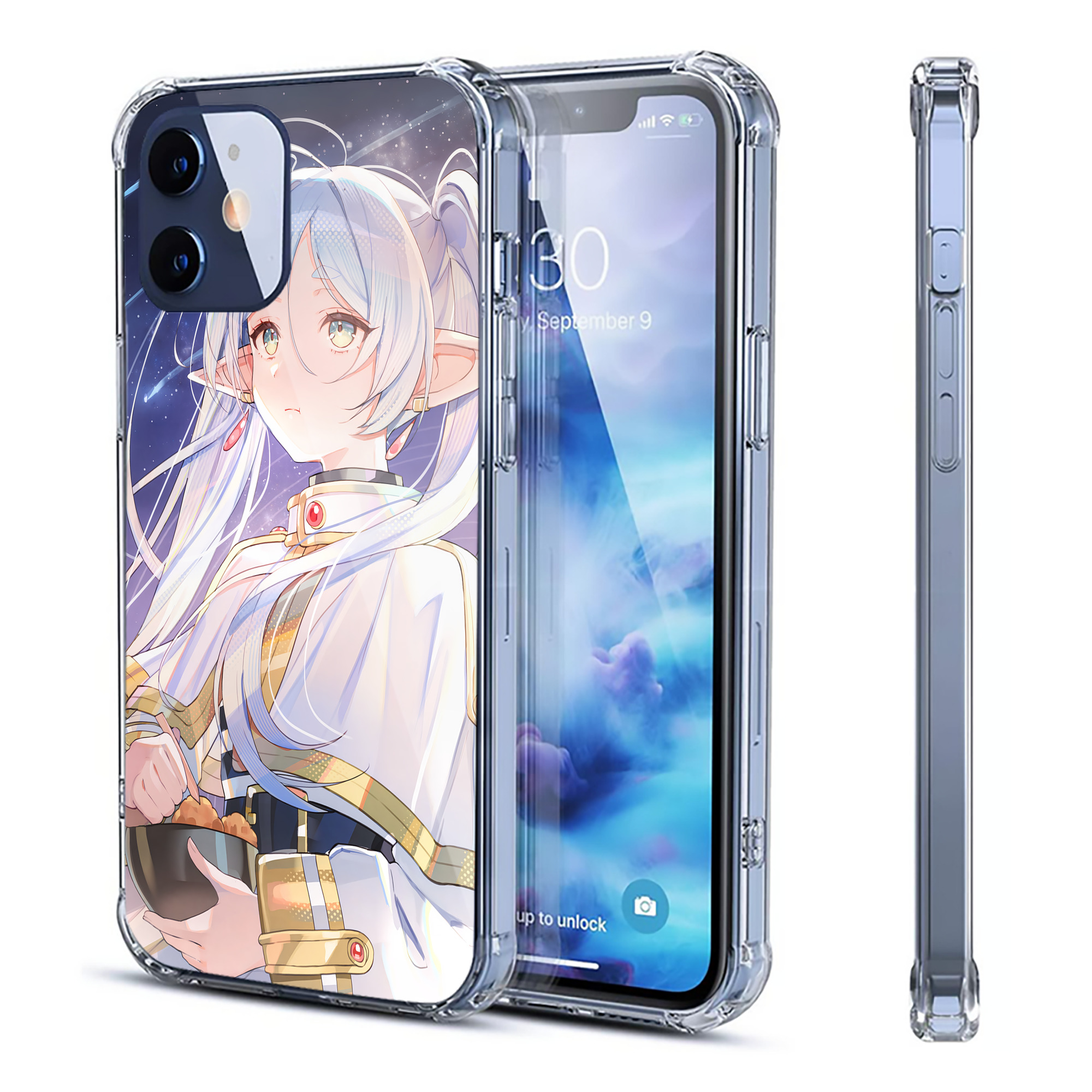 （画像用） 葬送のフリーレン Frieren 【iPhone 12シリーズ対応】透明スマホケース（クリアソフトケース）
